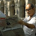 Reading the News in Havana, Cuba